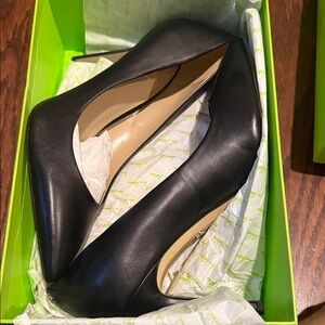 Sam Edelman Hazel Black Leather Women Black Pumps Size 12M